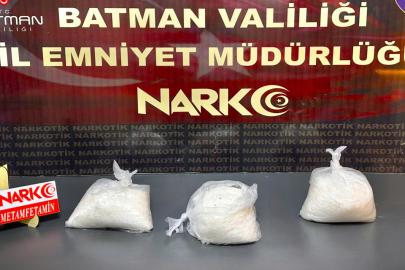 Batman'da otobüs bagajından 3 kilo 220 gram metamfetamin çıktı