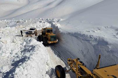 Van’da 3 bin 300 rakımlı mezra yolunda karla mücadele sürüyor
