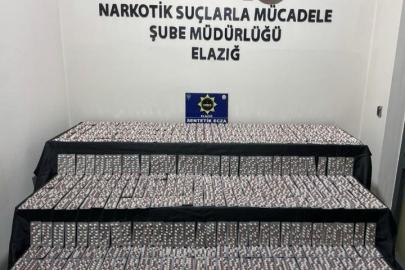 Elazığ’da bir şahsın çantasında yapılan aramada, 6 bin adet sentetik hap ele geçirildi