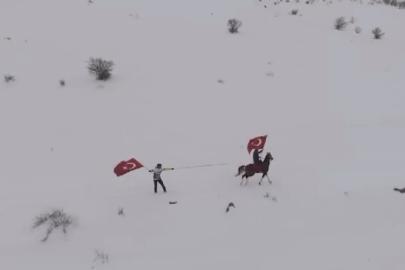 Erzincan’ın beyaz örtüsünde farklı snowboard deneyimi