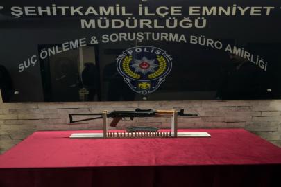 Gaziantep'te kalaşnikof ele geçirilen şahıs gözaltına alındı