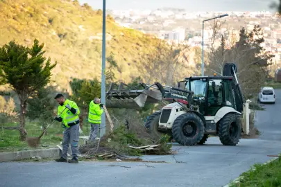 İzmir Narlıdere'de kapsamlı bahar temizliği