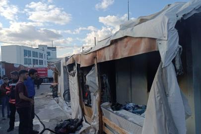Malatya'da konteyner kentte yangın paniği