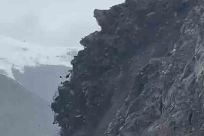 Yüksekova-Van kara yolunda korkutan görüntü