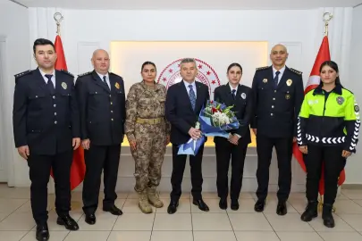 Artvin Valisi Ergün, Polis Teşkilatı'nı kabul etti
