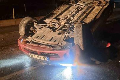 Aşkale’de korkutan kaza: Direksiyon hakimiyetini kaybeden otomobil karşı şeride uçtu