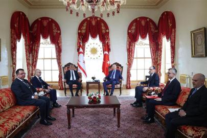 Cumhurbaşkanı Erdoğan, KKTC Cumhurbaşkanı Erhürman ile görüştü