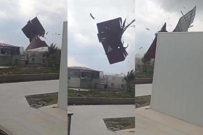 Diyarbakır'da şiddetli rüzgar çatıları yerinden söktü