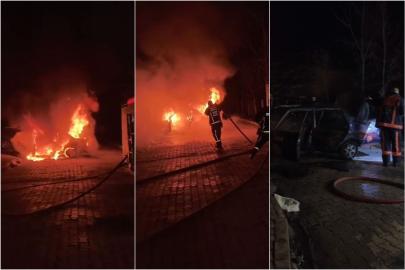 Elazığ'da araç yangını: Çocuklar son anda tahliye edildi