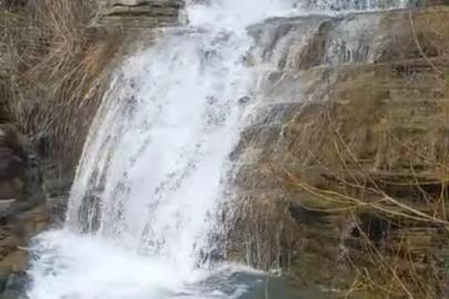 Elazığ’da yağışlar sonrası şelaleler coştu