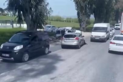 İzmir'de maddi hasarlı trafik kazası