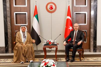 TBMM Başkanı Kurtulmuş, BAE Federal Ulusal Konseyi Başkanı ghobash ile görüştü
