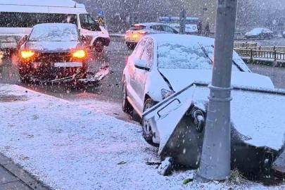 Yağış kazayı beraberinde getirdi