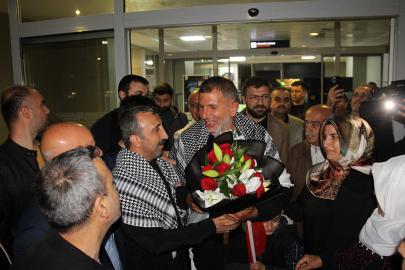 Sumud Filosu aktivistlerinden Ramazan Tekdemir Diyarbakır'a ulaştı