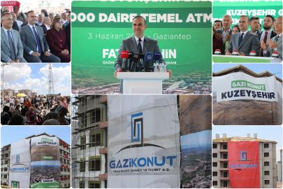 Bakan Kacır, Gazikonut'un Kuzeyşehir'deki 2 bin konutun temel atma törenine katıldı