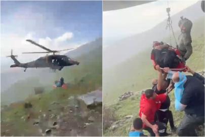 Dağda mantar toplarken kalp krizi geçiren şahıs helikopterle kurtarıldı