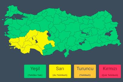 İçişleri Bakanlığından 7 il için kuvvetli yağış uyarısı
