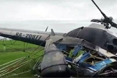 Rusya'da helikopter düştü: Bir ölü