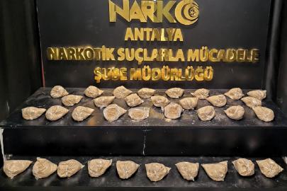 Antalya'da 16 kilogram eroin ele geçirildi