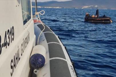 Yunanistan unsurlarınca geri itilen düzensiz göçmenler kurtarıldı
