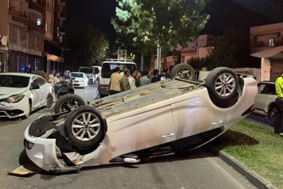 Batman'da otomobil takla attı
