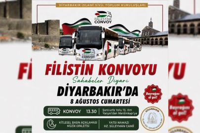 Diyarbakır'da Uluslararası Filistin Dayanışma Konvoyu'na destek: STK'lar basın açıklaması düzenleyecek