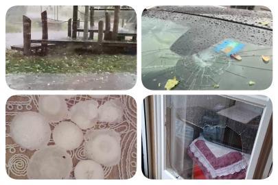 İsviçre'nin Winterthur kentinde şiddetli dolu: Evlerin ve arabaların camları kırıldı
