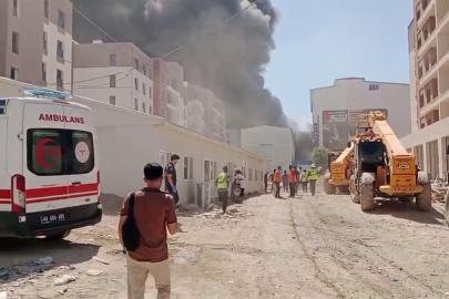 TOKİ rezerv alanındaki konteyner yangını konutlara da sıçradı