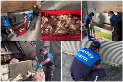 Gaziantep'te merdiven altı ciğer imalathanesinde 500 kilo ürün imha edildi