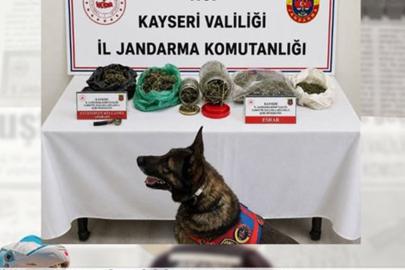 Kayseri’de 1 kilo 200 gram kubar esrar ele geçirildi