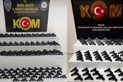 Konya’da 244 ruhsatsız tabanca ele geçirildi