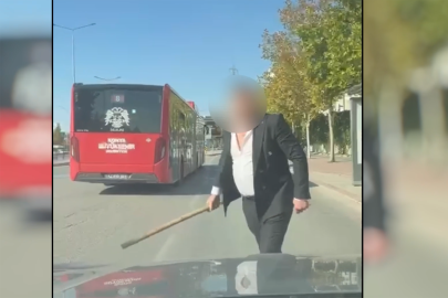 Konya’da trafikte sopalı saldırı girişiminde bulunan sürücü yakalandı